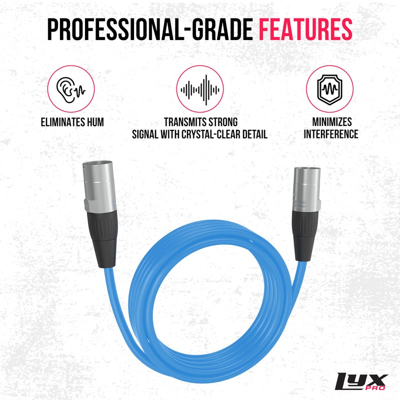 LyxPro 10 Feet Shielded CAT6 Ethercon Cable - Professional Audio & Lighting RJ45 Cable, Studio-Grade Sound Transmission, Extreme Durability - Blue - Image 4